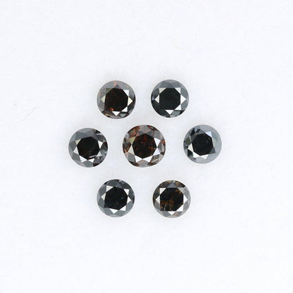 Natural Black Brilliant Cut Diamond | Loose Gemstone for Custom Gold Rings and Fine Jewelry