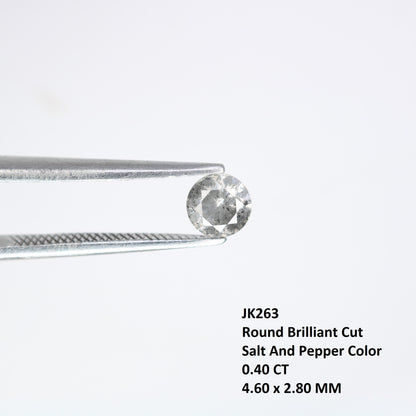 0.40 CT Brilliant Cut Salt and Pepper Diamond | Ideal for Engagement Rings and Custom Gold Jewelry