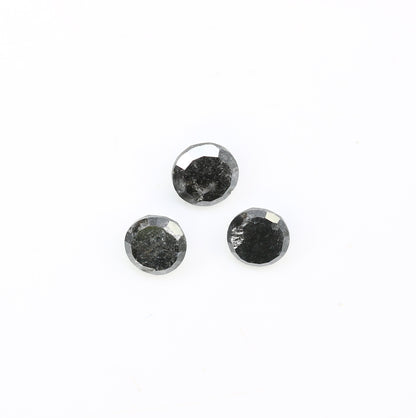 0.69 CT Natural Black Salt and Pepper Rose Cut Round Real Diamond ll Anniversary Gift ll Birthday Gift ll Wedding Gift ll Engagement Gift