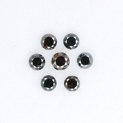 Natural Black Brilliant Cut Diamond | Loose Gemstone for Custom Gold Rings and Fine Jewelry