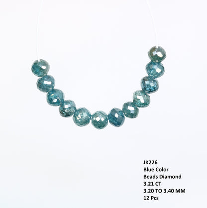 2.67 CT Natural Raw Rough Diamond Beads | Premium Faceted Gems for Bohemian Jewelry | Ideal for Custom Vintage Necklaces & DIY Crafting