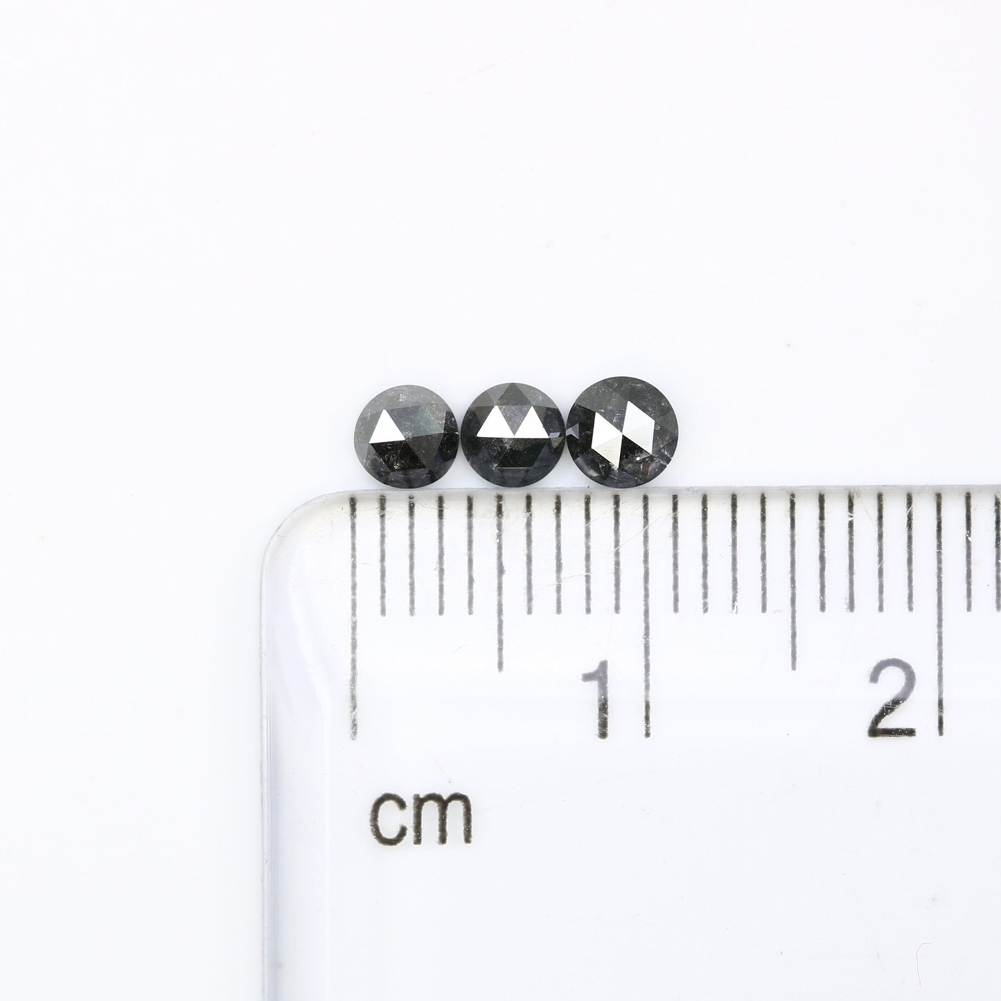 0.69 CT Natural Black Salt and Pepper Rose Cut Round Real Diamond ll Anniversary Gift ll Birthday Gift ll Wedding Gift ll Engagement Gift