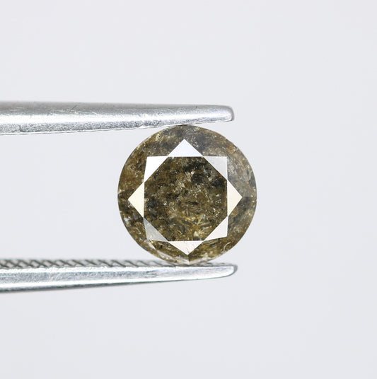 0.77 CT Natural Salt and Pepper Black Round Brilliant Cut Loose Diamond | Ideal for Jewelry Making | Wholesale Pricing Available