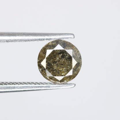 0.77 CT Natural Salt and Pepper Black Round Brilliant Cut Loose Diamond | Ideal for Jewelry Making | Wholesale Pricing Available