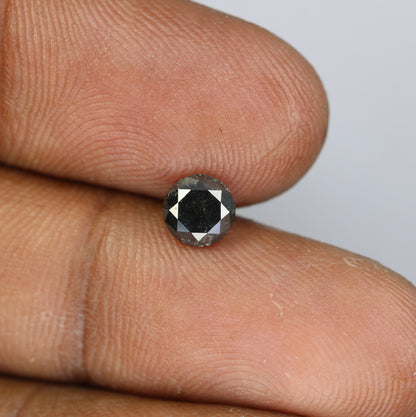 0.93 CT Round Brilliant Cut Salt and Pepper Galaxy Diamond | Ideal for Proposal Rings and Gifts | Loose Stone for Custom Gold Jewelry