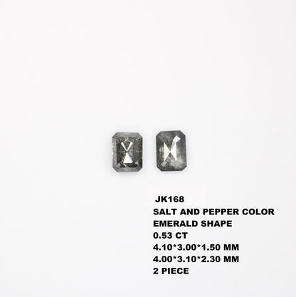 Emerald Loose Pair Salt and Pepper Diamond, Natural Loose Diamond, Fancy Diamond for Wedding Ring & Earring, jewelry gift for women Diamonds