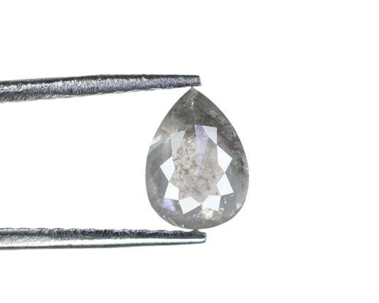 0.85 CT Pear Shape Salt And Pepper Diamond For Customise Jewlery, Gift For Your Loved OnesFor Gold Ring Diamonds