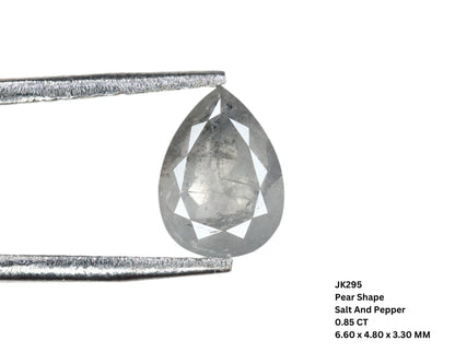 0.85 CT Pear Shape Salt And Pepper Diamond For Customise Jewlery, Gift For Your Loved OnesFor Gold Ring Diamonds