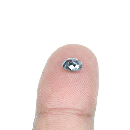 0.69 CT Oval Cut Natural Salt and Pepper Diamond - Unique Proposal Ring, Customizable Jewelry & Thoughtful Gift for Her in Gold