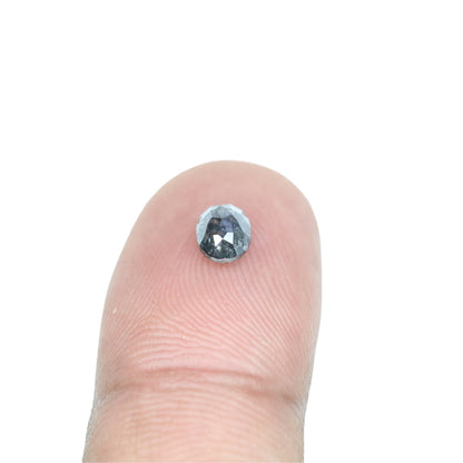 0.69 CT Oval Cut Natural Salt and Pepper Diamond - Unique Proposal Ring, Customizable Jewelry & Thoughtful Gift for Her in Gold