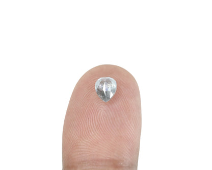 0.85 CT Pear Shape Salt And Pepper Diamond For Customise Jewlery, Gift For Your Loved OnesFor Gold Ring Diamonds