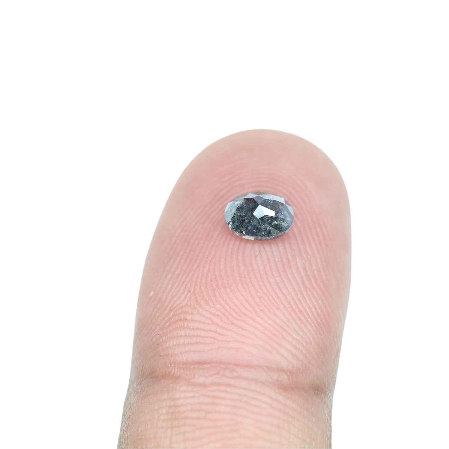 0.69 CT Oval Cut Natural Salt and Pepper Diamond - Unique Proposal Ring, Customizable Jewelry & Thoughtful Gift for Her in Gold