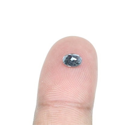 0.69 CT Oval Cut Natural Salt and Pepper Diamond - Unique Proposal Ring, Customizable Jewelry & Thoughtful Gift for Her in Gold