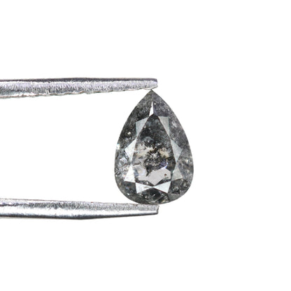0.62 CT Lovely Pear Shape Loose Salt And Pepper Diamond For Proposal Ring | Diamond Jewelry | Custom Made RingFor Gold Ring Diamonds