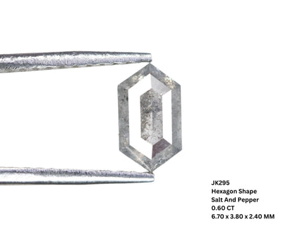 0.6 CT Salt and Pepper Elongated Cut - Natural Loose Elongated Shape -Unique Diamond for Ring - Special Gift for Her - Wholesaler of Diamond