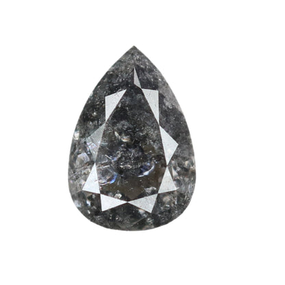 0.62 CT Lovely Pear Shape Loose Salt And Pepper Diamond For Proposal Ring | Diamond Jewelry | Custom Made RingFor Gold Ring Diamonds