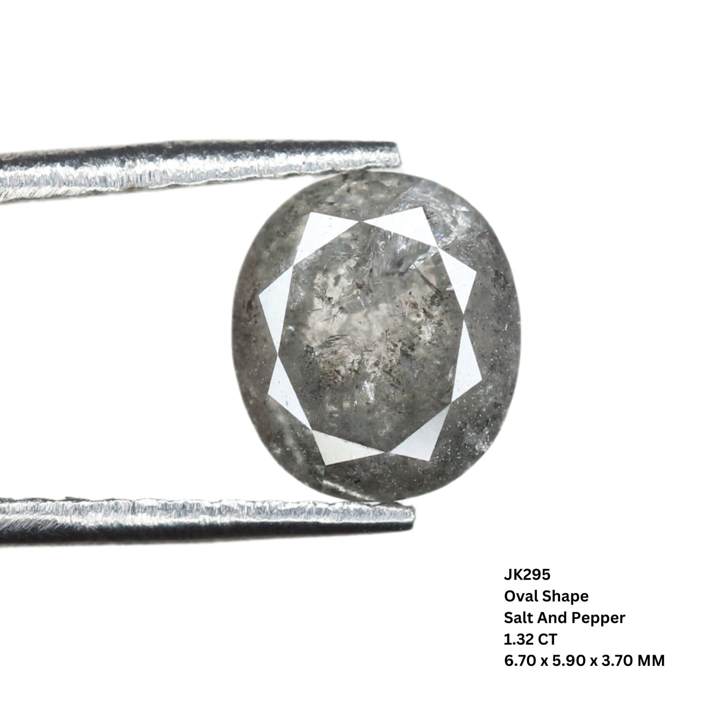 1.32 CT Natural Salt and Pepper Rustic Diamond - Unique Engagement or Wedding Ring, Custom Gold Jewelry & Distinctive Design Piece