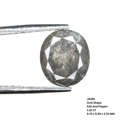 1.32 CT Natural Salt and Pepper Rustic Diamond - Unique Engagement or Wedding Ring, Custom Gold Jewelry & Distinctive Design Piece