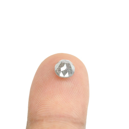 1.32 CT Natural Salt and Pepper Rustic Diamond - Unique Engagement or Wedding Ring, Custom Gold Jewelry & Distinctive Design Piece