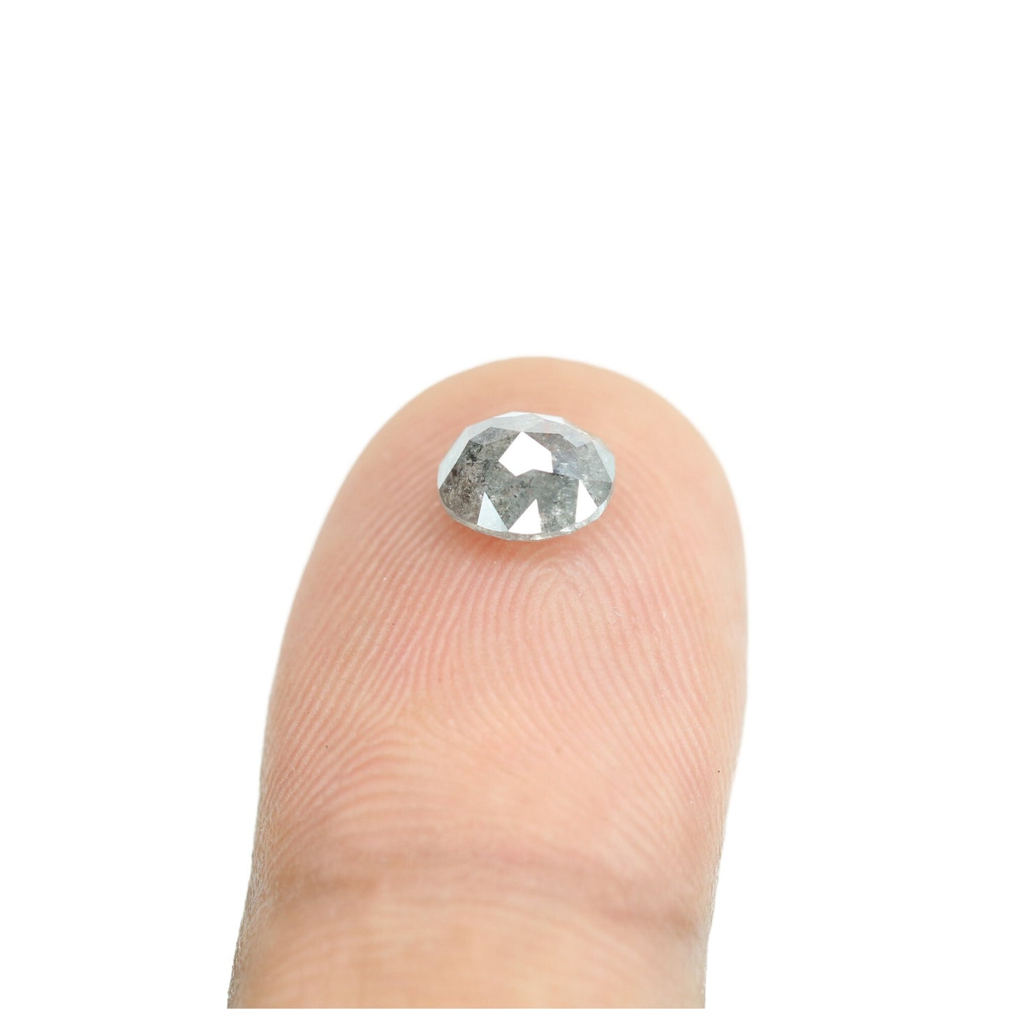 1.32 CT Natural Salt and Pepper Rustic Diamond - Unique Engagement or Wedding Ring, Custom Gold Jewelry & Distinctive Design Piece