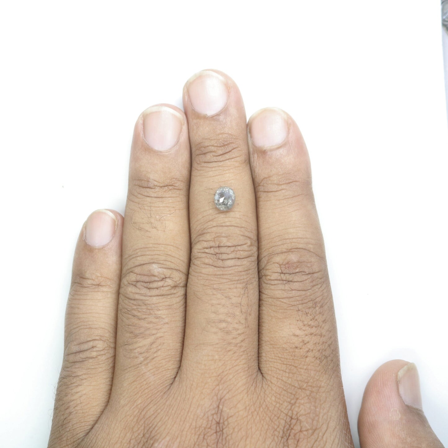 1.32 CT Natural Salt and Pepper Rustic Diamond - Unique Engagement or Wedding Ring, Custom Gold Jewelry & Distinctive Design Piece
