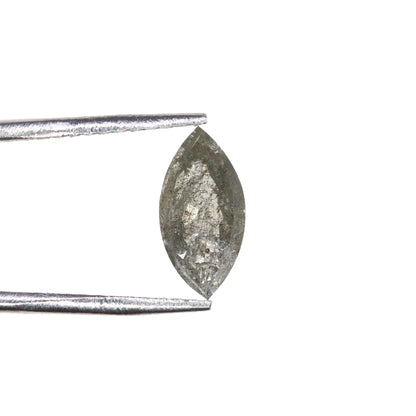0.83 CT Marquise Shape Salt And Pepper Diamond | Natural Loose Black/Grey Diamonds For Weeding & Earring | For pendant | For Bracelet