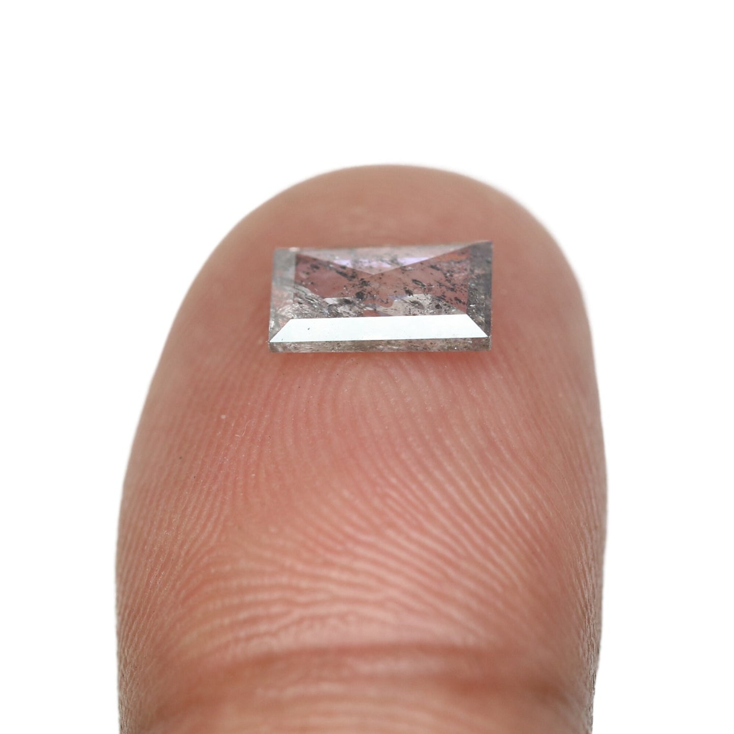 0.9 CT Geometric Shape Natural Salt And Pepper Diamond For Wedding Ring, Gift For HerFor Gold Ring Diamonds