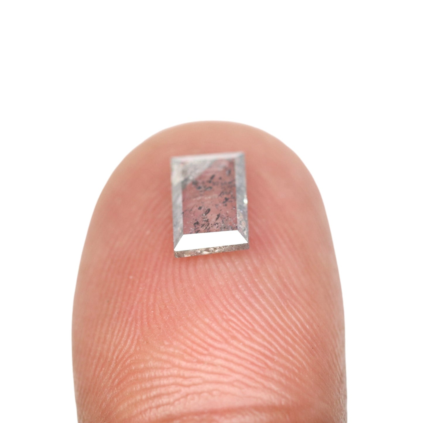 0.9 CT Geometric Shape Natural Salt And Pepper Diamond For Wedding Ring, Gift For HerFor Gold Ring Diamonds