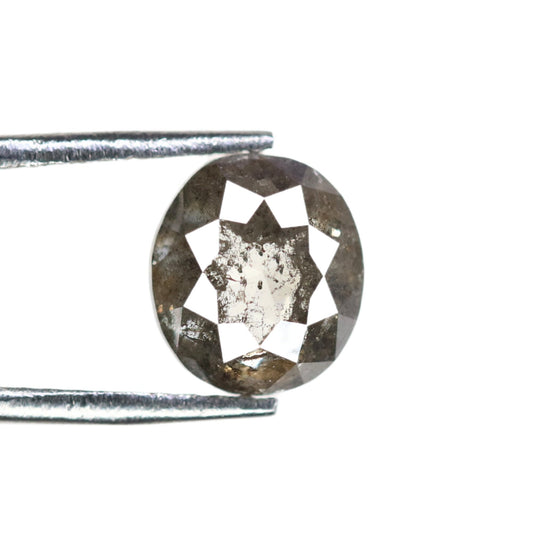 1.33 CT Natural Salt and Pepper Rustic Diamond - Unique Wedding Ring, Custom Gold Jewelry & Special Gift for Her