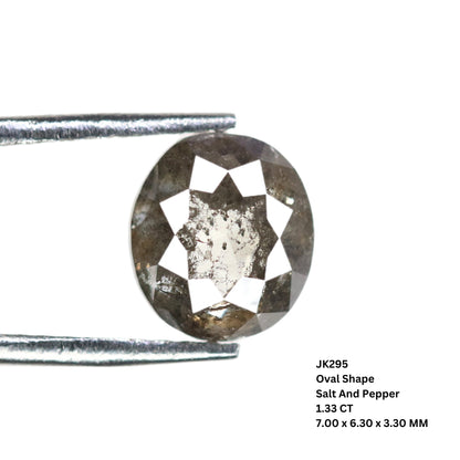 1.33 CT Natural Salt and Pepper Rustic Diamond - Unique Wedding Ring, Custom Gold Jewelry & Special Gift for Her
