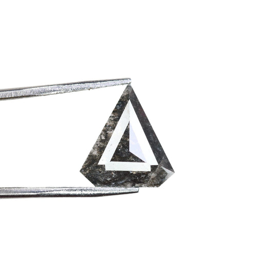 1.22 CT Salt and Pepper Triangle Cut Diamond, Natural Loose Black Diamonds, For bracelet & pendant necklace, Victorian jewelry women gift