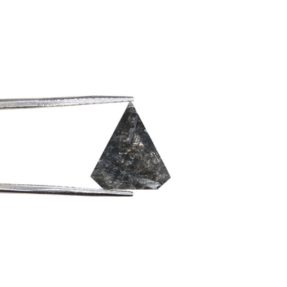 1.22 CT Salt and Pepper Triangle Cut Diamond, Natural Loose Black Diamonds, For bracelet & pendant necklace, Victorian jewelry women gift
