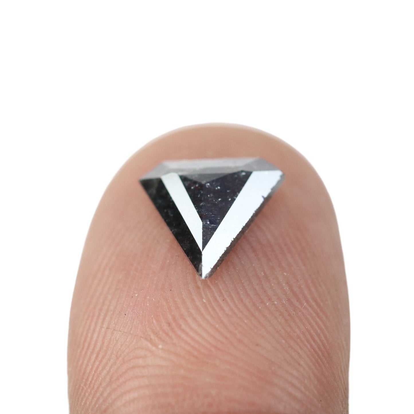 1.22 CT Salt and Pepper Triangle Cut Diamond, Natural Loose Black Diamonds, For bracelet & pendant necklace, Victorian jewelry women gift