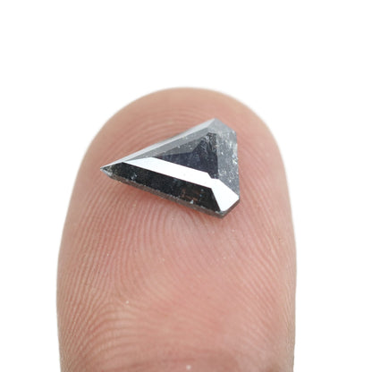 1.22 CT Salt and Pepper Triangle Cut Diamond, Natural Loose Black Diamonds, For bracelet & pendant necklace, Victorian jewelry women gift