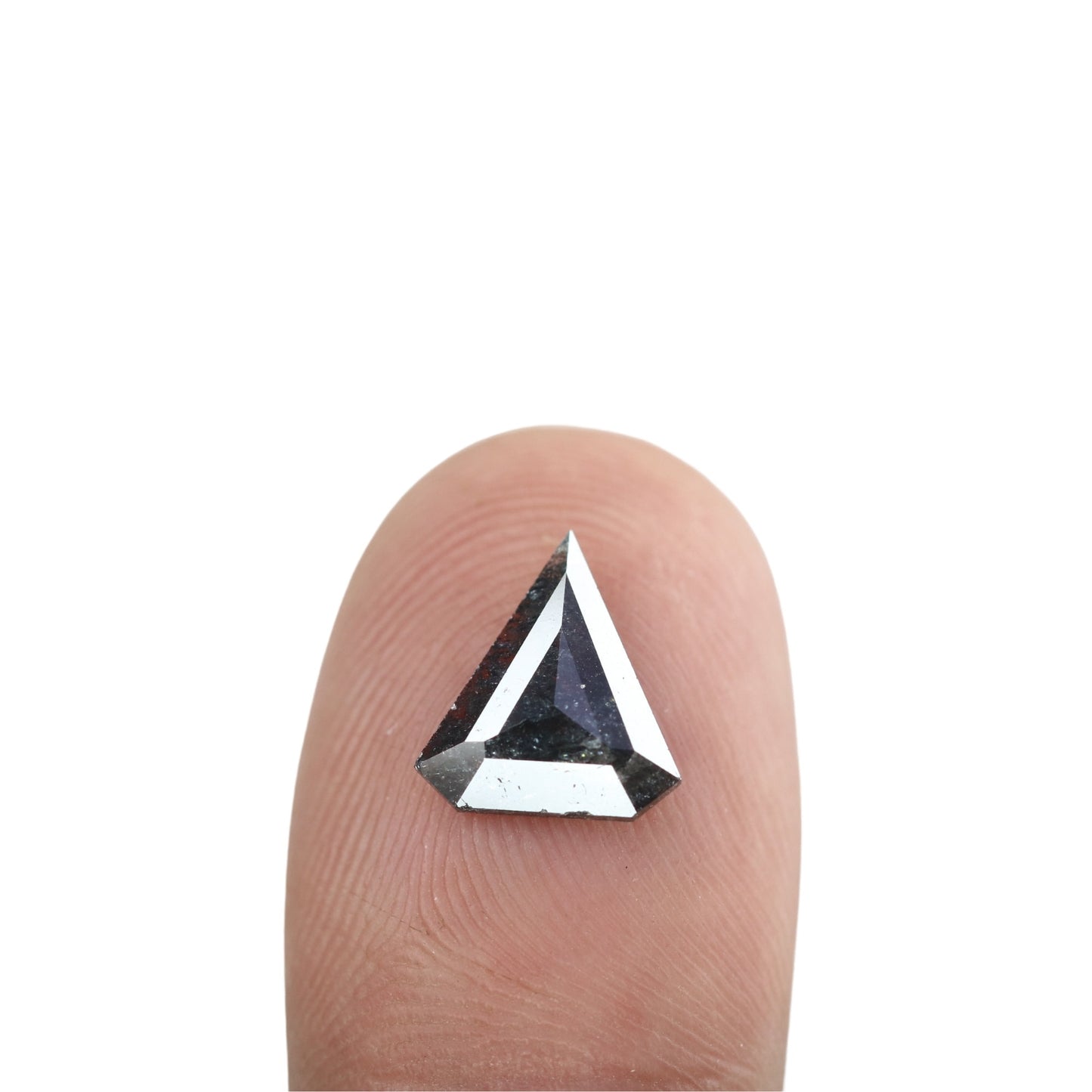 1.22 CT Salt and Pepper Triangle Cut Diamond, Natural Loose Black Diamonds, For bracelet & pendant necklace, Victorian jewelry women gift