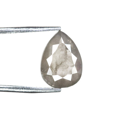 1.18 CT Salt and Pepper Pear Shaped Diamond for Wedding and Special Occasions | Unique Gold Ring Gemstone