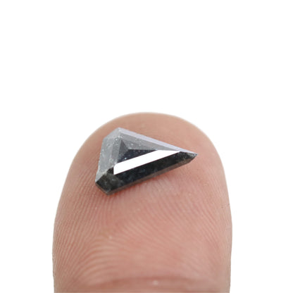 1.22 CT Salt and Pepper Triangle Cut Diamond, Natural Loose Black Diamonds, For bracelet & pendant necklace, Victorian jewelry women gift