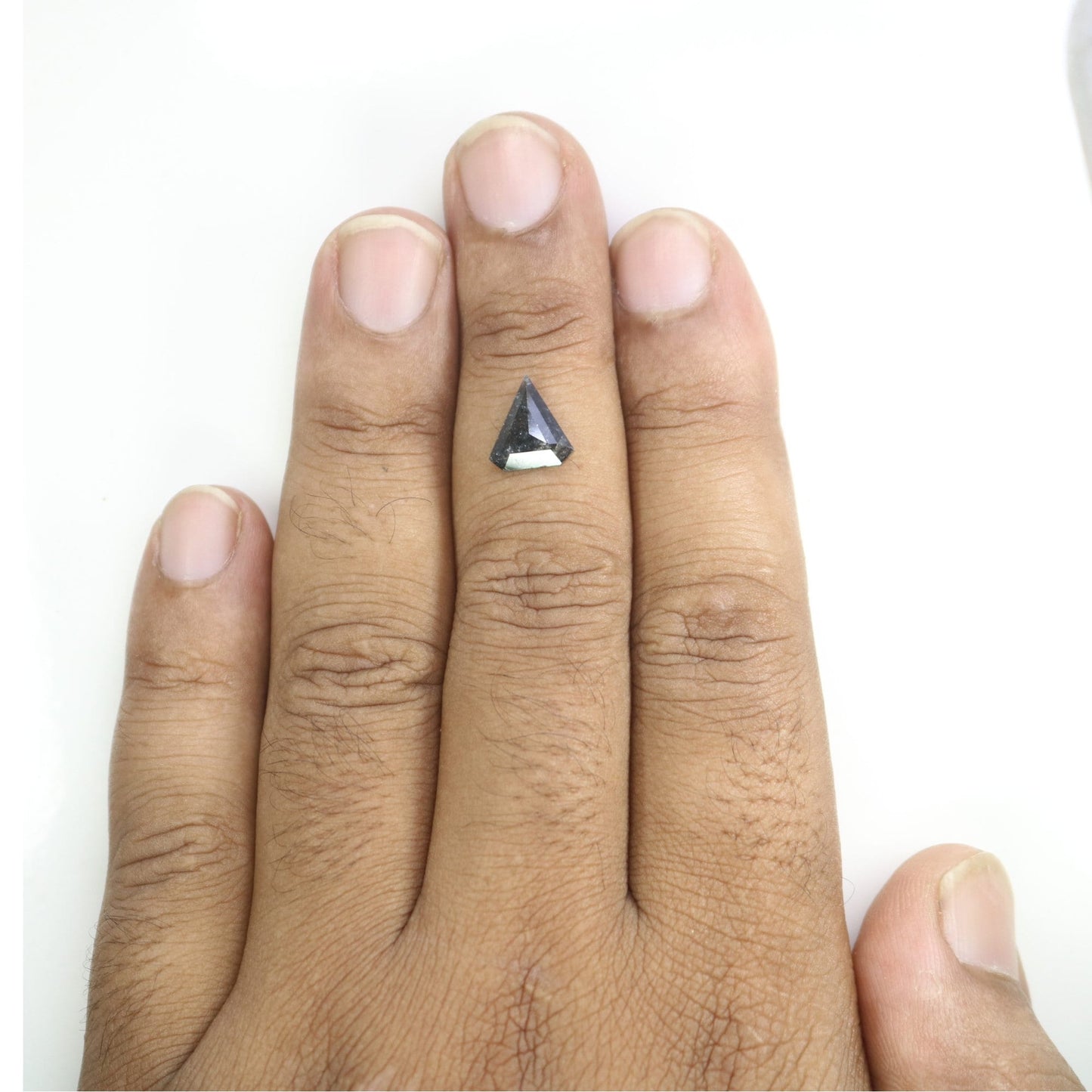 1.22 CT Salt and Pepper Triangle Cut Diamond, Natural Loose Black Diamonds, For bracelet & pendant necklace, Victorian jewelry women gift