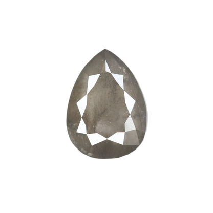 1.18 CT Salt and Pepper Pear Shaped Diamond for Wedding and Special Occasions | Unique Gold Ring Gemstone