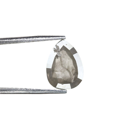 1.18 CT Salt and Pepper Pear Shaped Diamond for Wedding and Special Occasions | Unique Gold Ring Gemstone