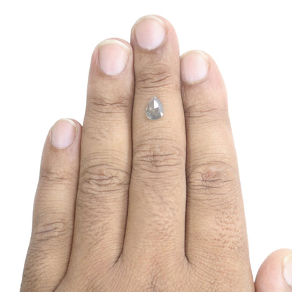 1.18 CT Salt and Pepper Pear Shaped Diamond for Wedding and Special Occasions | Unique Gold Ring Gemstone