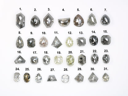 Unique Salt and Pepper Diamonds | Mixed Shape Natural Loose Diamonds | Antique Gemstones for Men & Women | Perfect Gift for Her