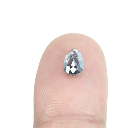 1.05 CT Natural Pear Shaped Salt and Pepper Diamond | Unique Engagement Ring Gem | Rustic Wedding Jewelry