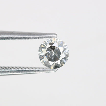 0.39 CT Loose Round Salt and Pepper Diamond | Ideal for Custom Gold Rings and Engagement Jewelry