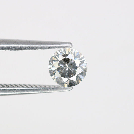 0.39 CT Loose Round Salt and Pepper Diamond | Ideal for Custom Gold Rings and Engagement Jewelry