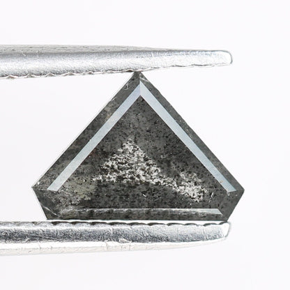 0.63 CT Shield Cut Natural Salt and Pepper Diamond For handmade necklace pendant Black/Grey crystal Diamond for Engagement Gold Ring Gift