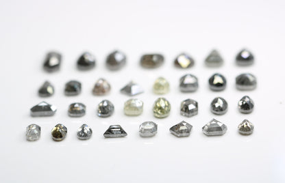 Unique Salt and Pepper Diamonds | Mixed Shape Natural Loose Diamonds | Antique Gemstones for Men & Women | Perfect Gift for Her
