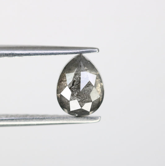 0.87ct Loose Pear Salt and Pepper DiamondFor Gold Ring Diamonds