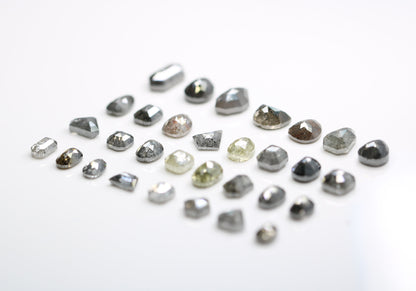 Unique Salt and Pepper Diamonds | Mixed Shape Natural Loose Diamonds | Antique Gemstones for Men & Women | Perfect Gift for Her