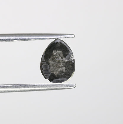 0.87ct Loose Pear Salt and Pepper DiamondFor Gold Ring Diamonds